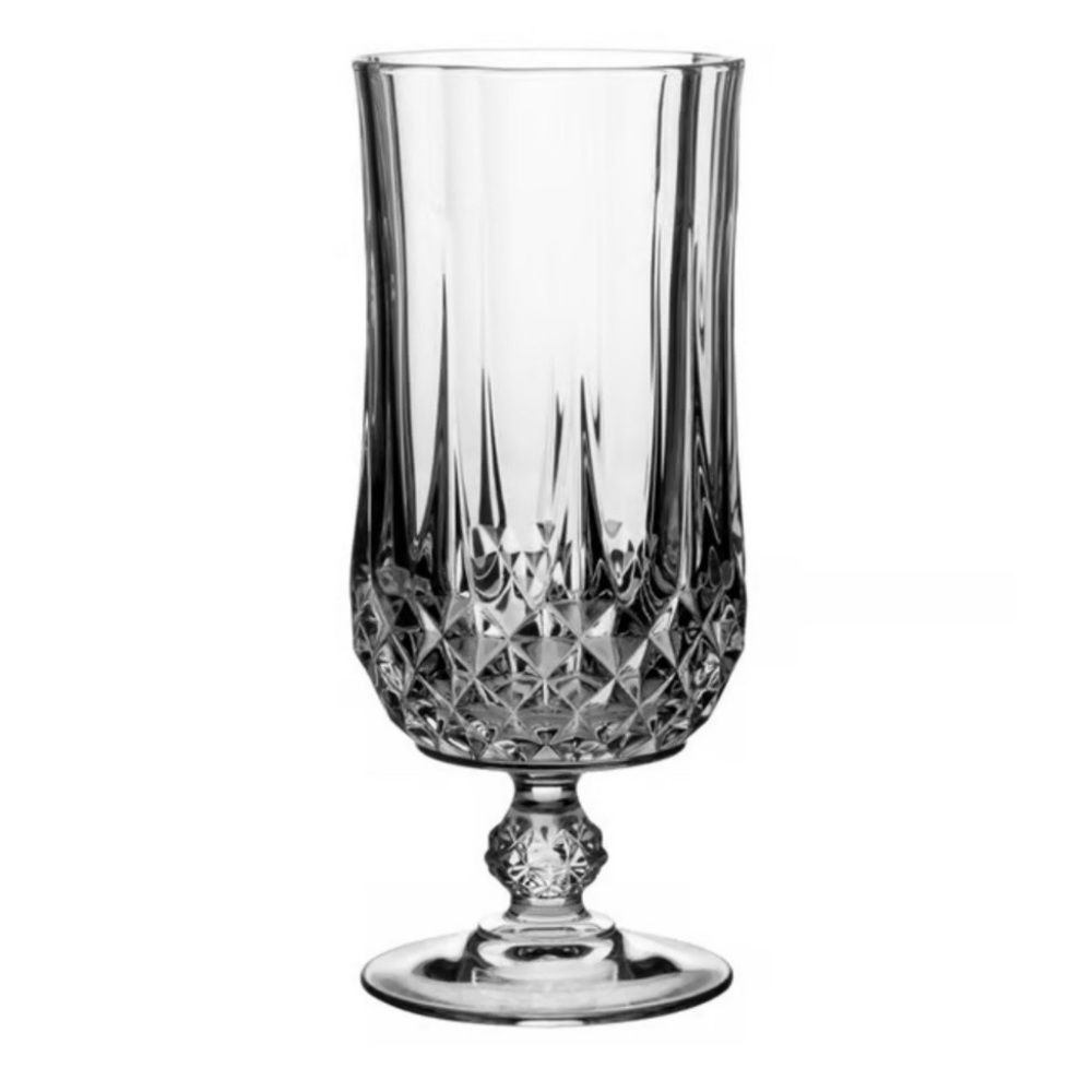 Longchamp Cristal D’Arques                    8 Elegant Crystal Glass Goblets